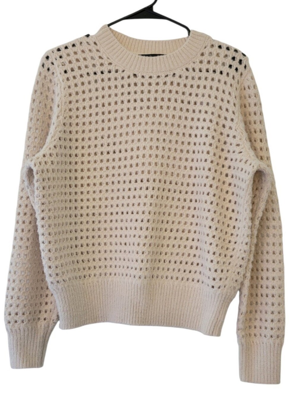 Ann Taylor Cream Classic Basic Career Long Sleeve Sweater Size M